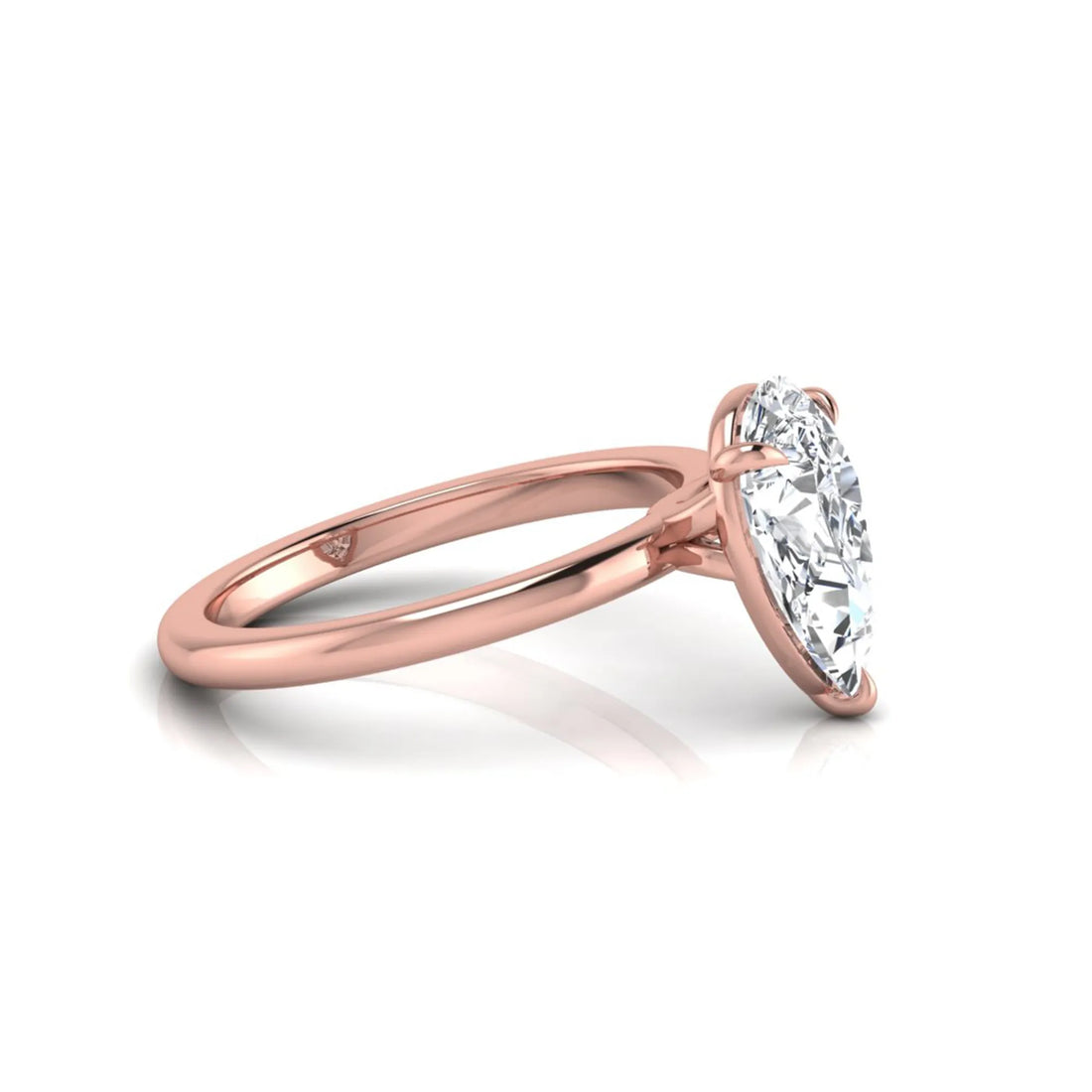 OctaPearl 3 ct Pear Cut Lab Grown Diamond Solitaire Engagement Ring