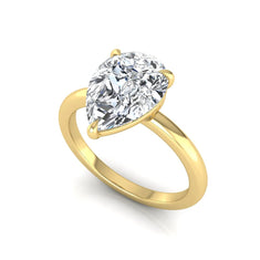 OctaPearl 3 ct Pear Cut Lab Grown Diamond Solitaire Engagement Ring - alternate view