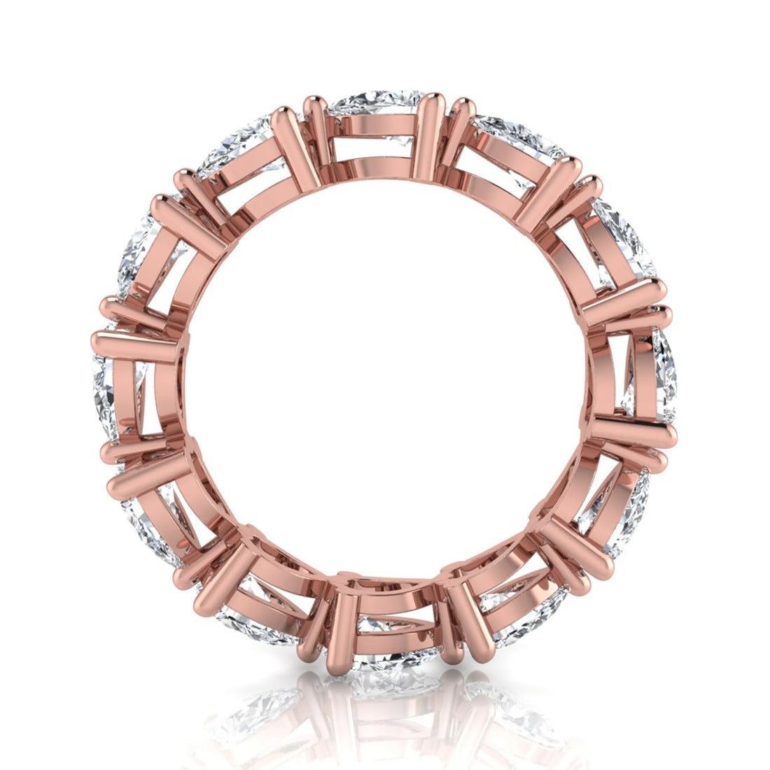 OctaPearl Pear Cut Lab Grown Diamond Minimalist Full Eternity Wedding Band