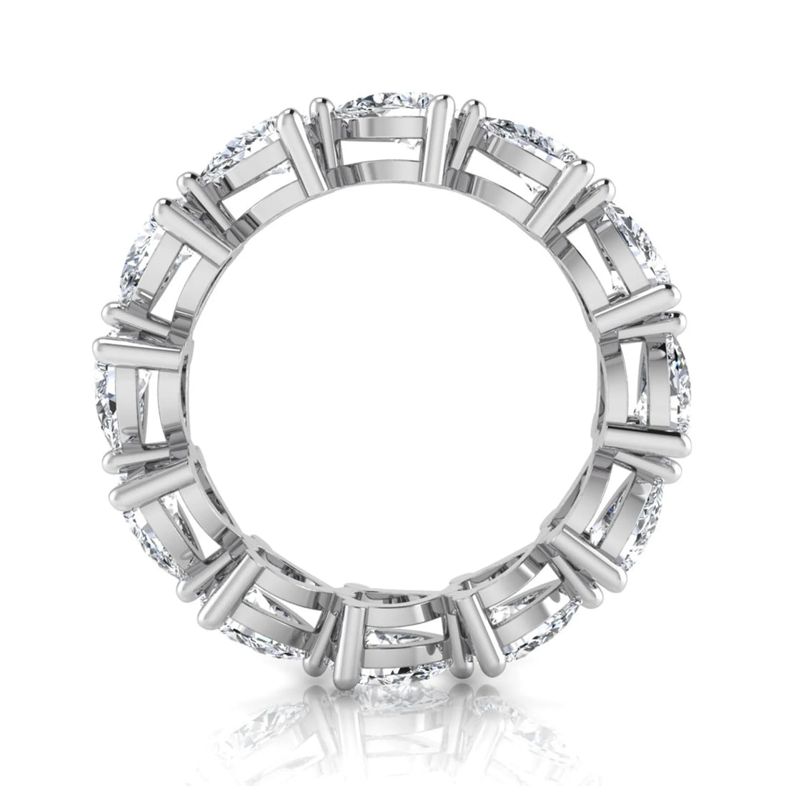 OctaPearl Pear Cut Lab Grown Diamond Minimalist Full Eternity Wedding Band
