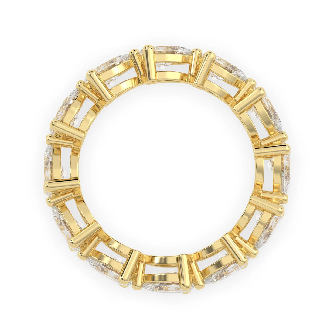 OctaPearl Pear Cut Lab Grown Diamond Minimalist Full Eternity Wedding Band