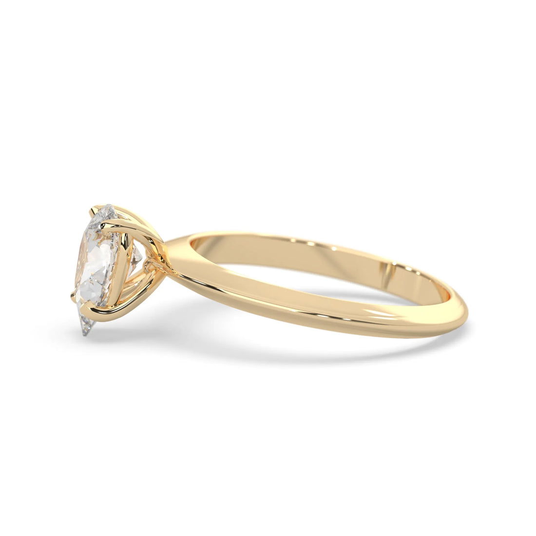 OctaPearl Pear Cut Solitaire Engagement Ring