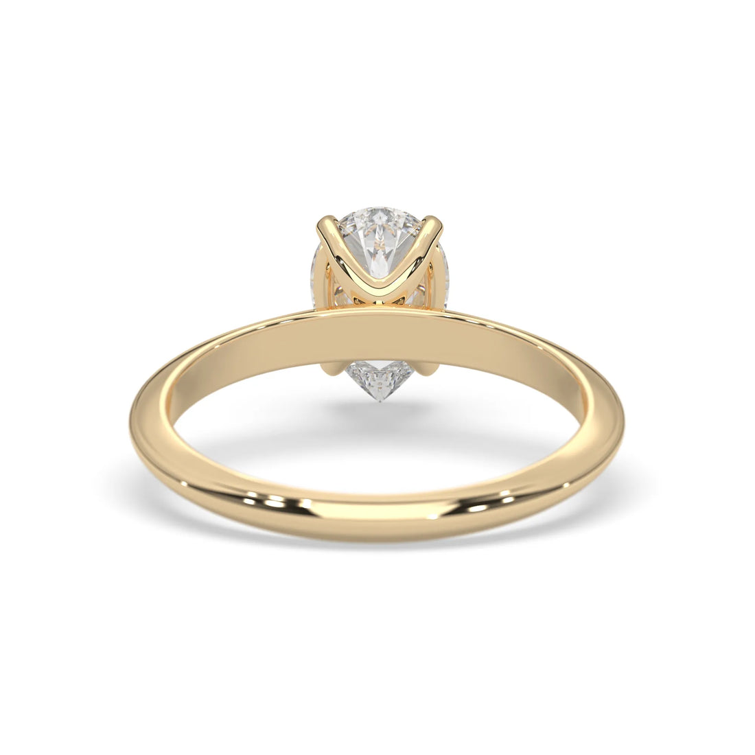 OctaPearl Pear Cut Solitaire Engagement Ring