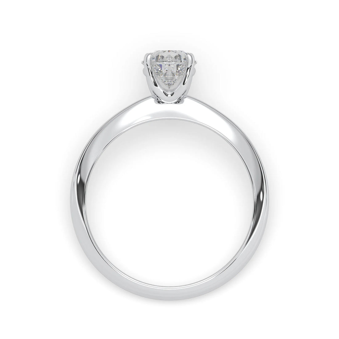 OctaPearl Pear Cut Solitaire Engagement Ring