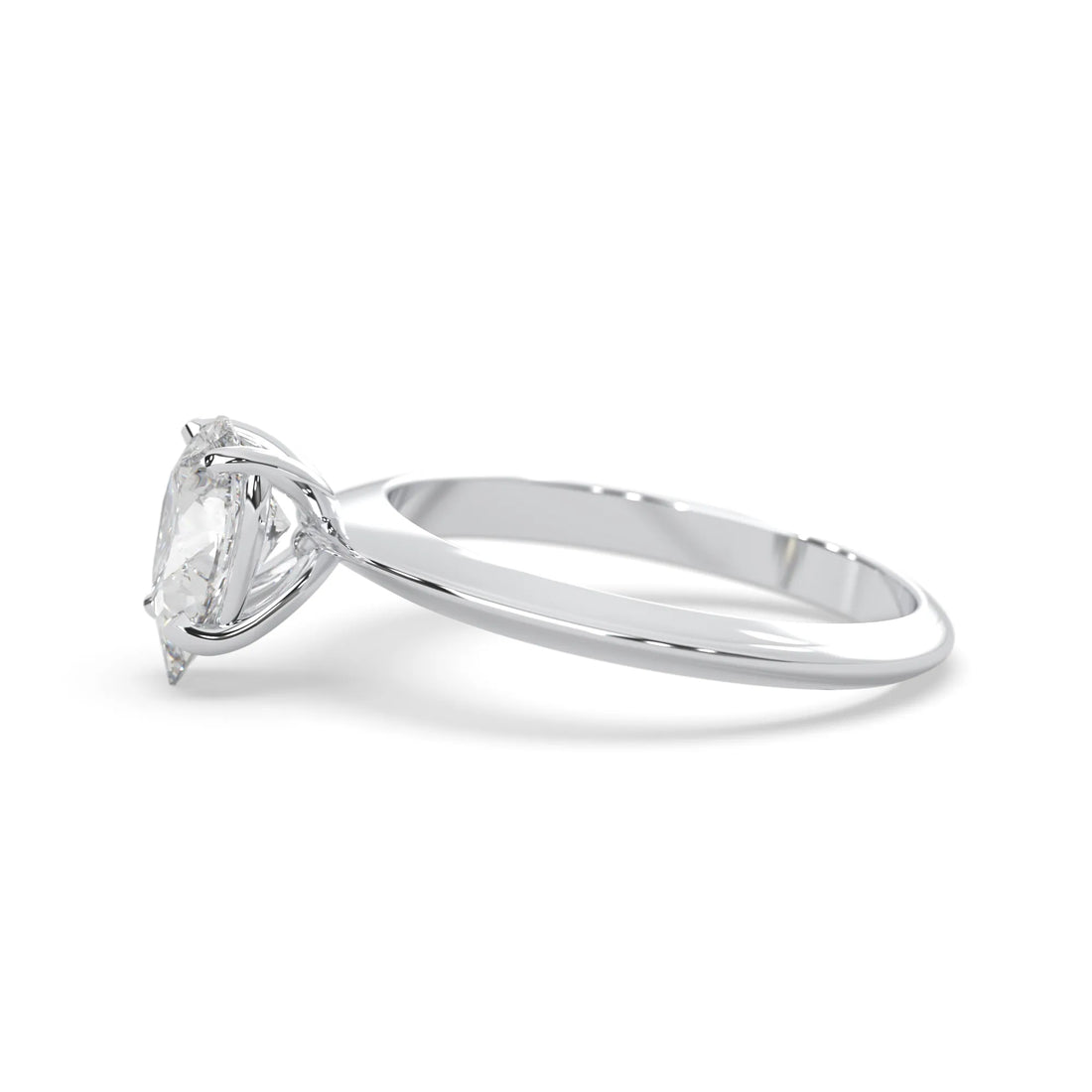 OctaPearl Pear Cut Solitaire Engagement Ring