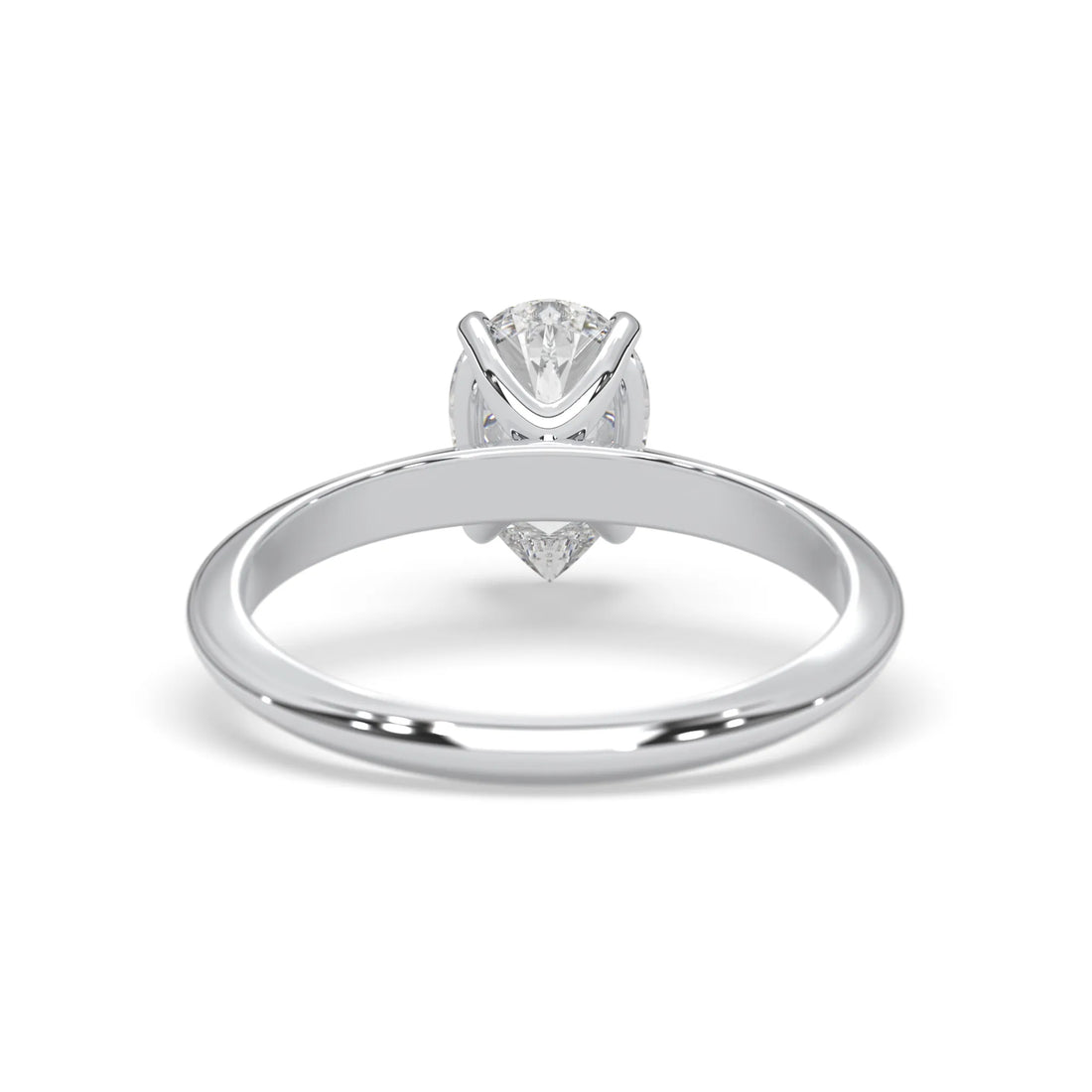 OctaPearl Pear Cut Solitaire Engagement Ring
