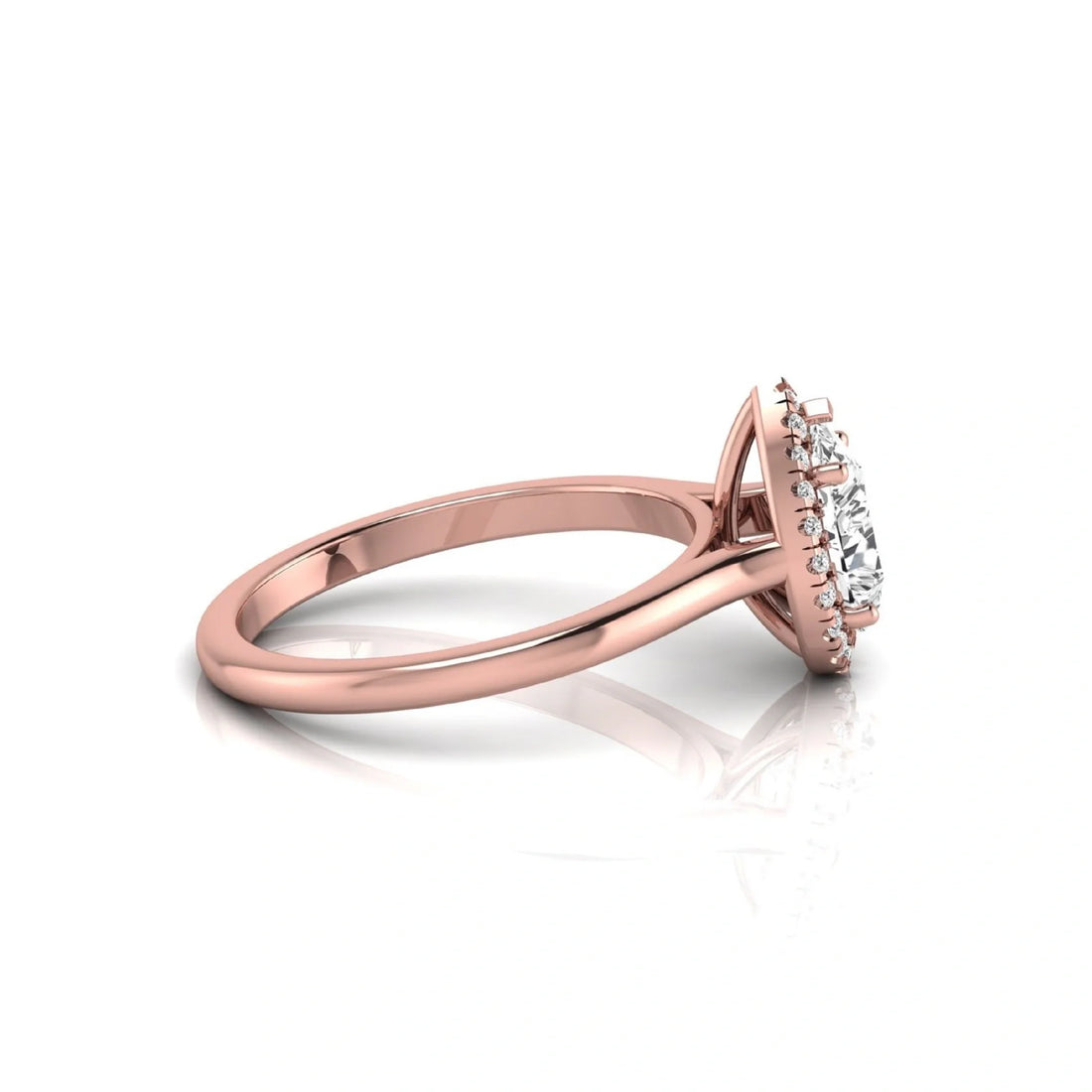 OctaPearl 1.5 ct Pear Halo Lab Grown Diamond Engagement Ring