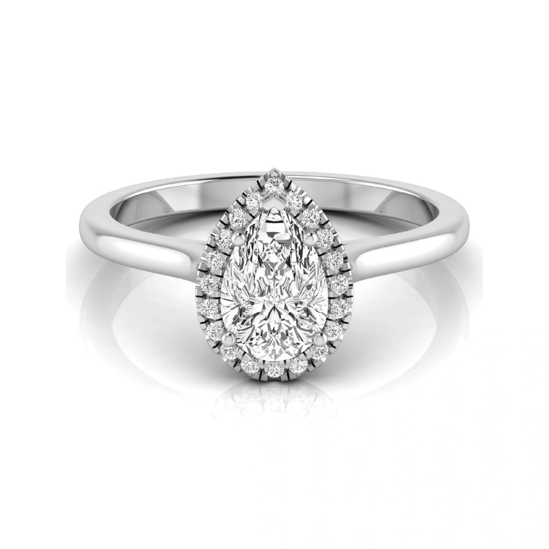 OctaPearl 1.5 ct Pear Halo Lab Grown Diamond Engagement Ring