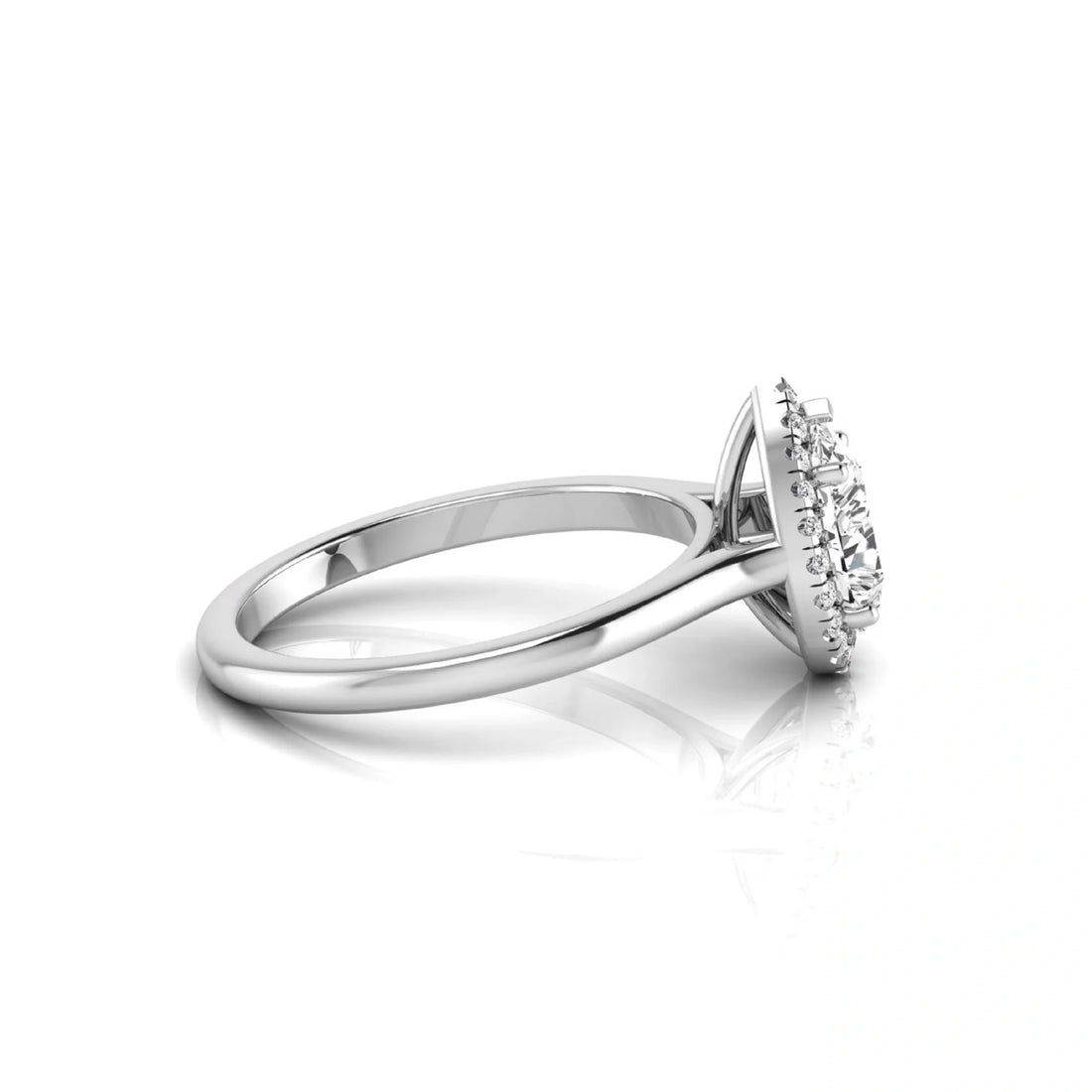 OctaPearl 1.5 ct Pear Halo Lab Grown Diamond Engagement Ring