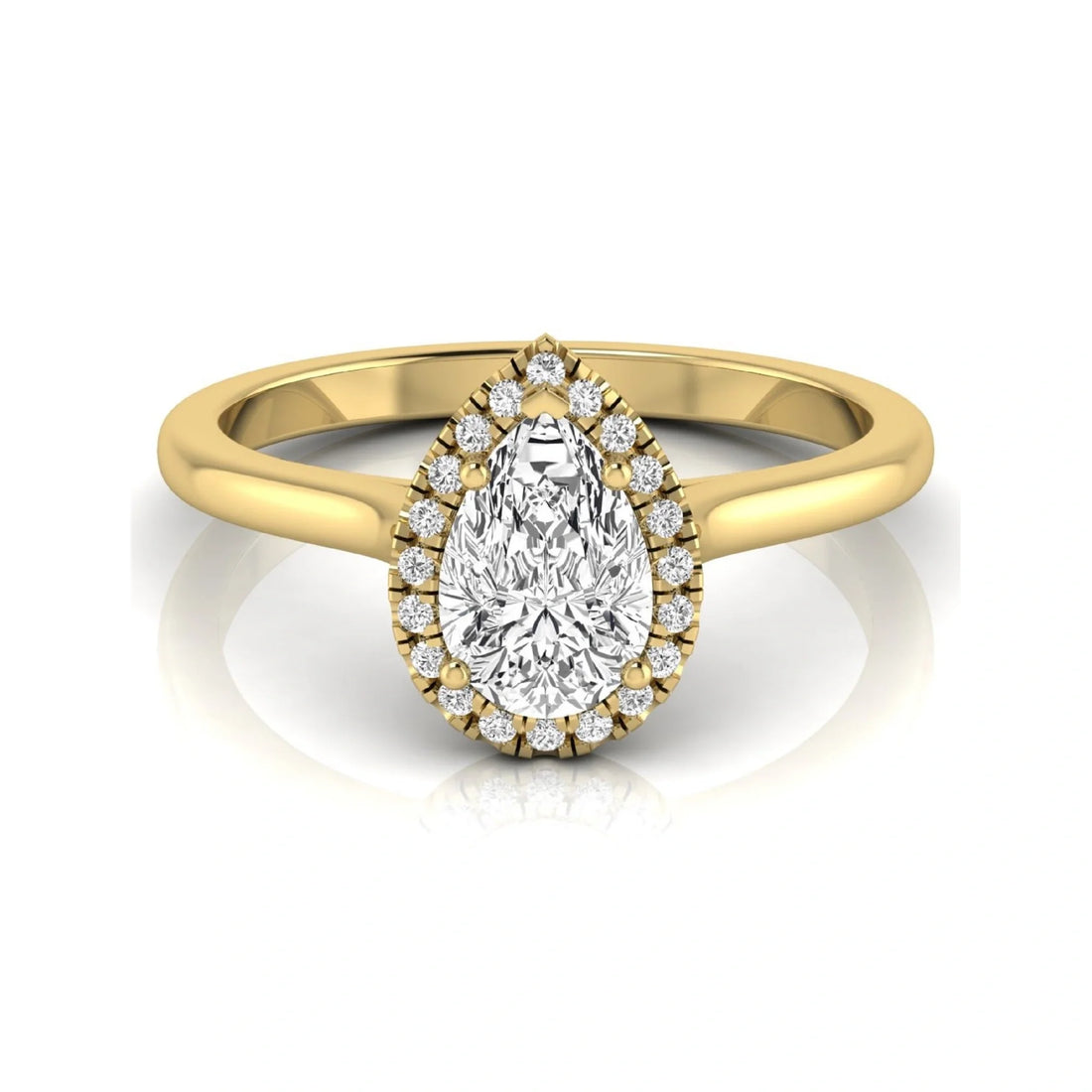 OctaPearl 1.5 ct Pear Halo Lab Grown Diamond Engagement Ring