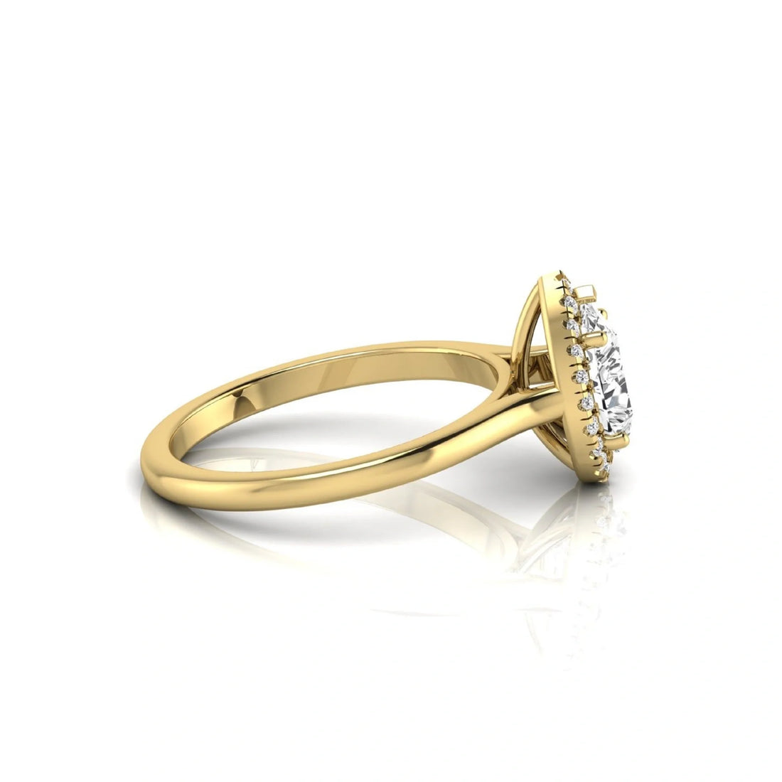 OctaPearl 1.5 ct Pear Halo Lab Grown Diamond Engagement Ring