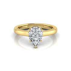 OctaPearl 2 ct Pear Halo Lab Grown Diamond Engagement Ring