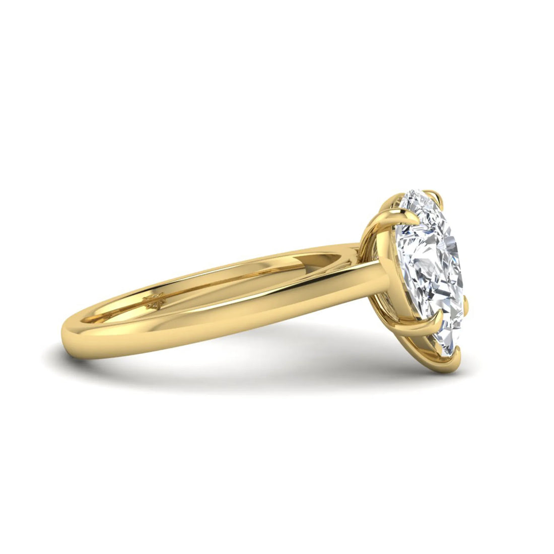 OctaPearl 3 ct Pear Lab Grown Diamond Solitaire Engagement Ring