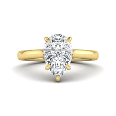 OctaPearl 3 ct Pear Lab Grown Diamond Solitaire Engagement Ring