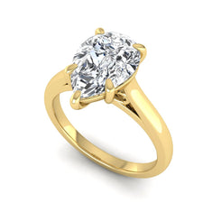 OctaPearl 3 ct Pear Lab Grown Diamond Solitaire Engagement Ring - alternate view