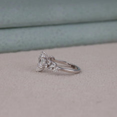 2.50 CT Pear Moissanite Pave Engagement Ring | OctaPearl - alternate view