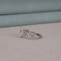 2.50 CT Pear Moissanite Pave Engagement Ring | OctaPearl