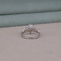2.50 CT Pear Moissanite Pave Engagement Ring | OctaPearl