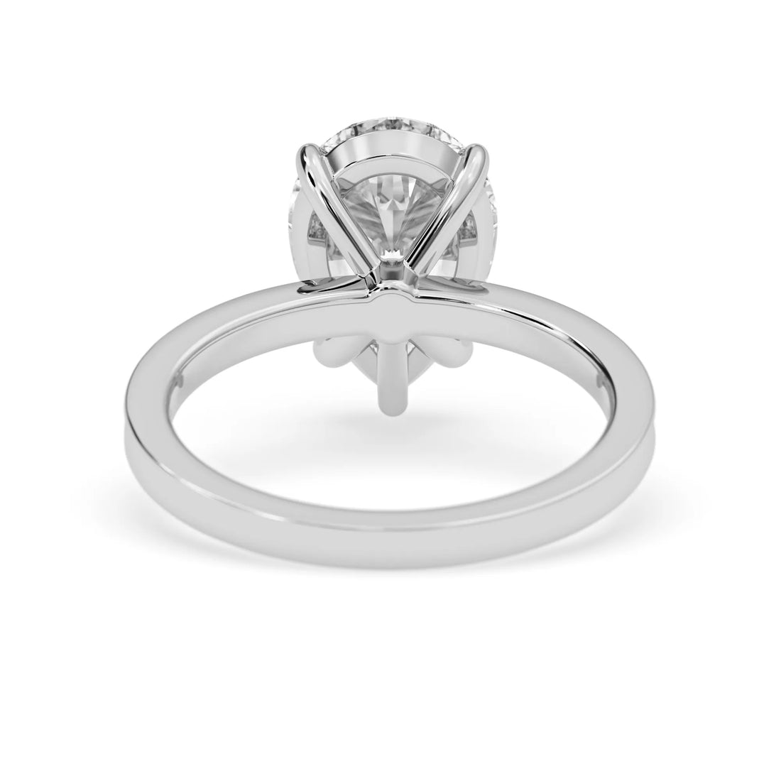 OctaPearl 3 ct Pear Lab Grown Diamond Pavé Engagement Ring