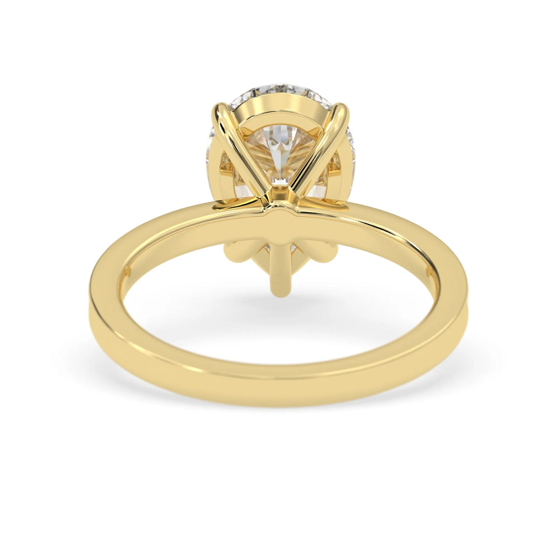 OctaPearl 3 ct Pear Lab Grown Diamond Pavé Engagement Ring