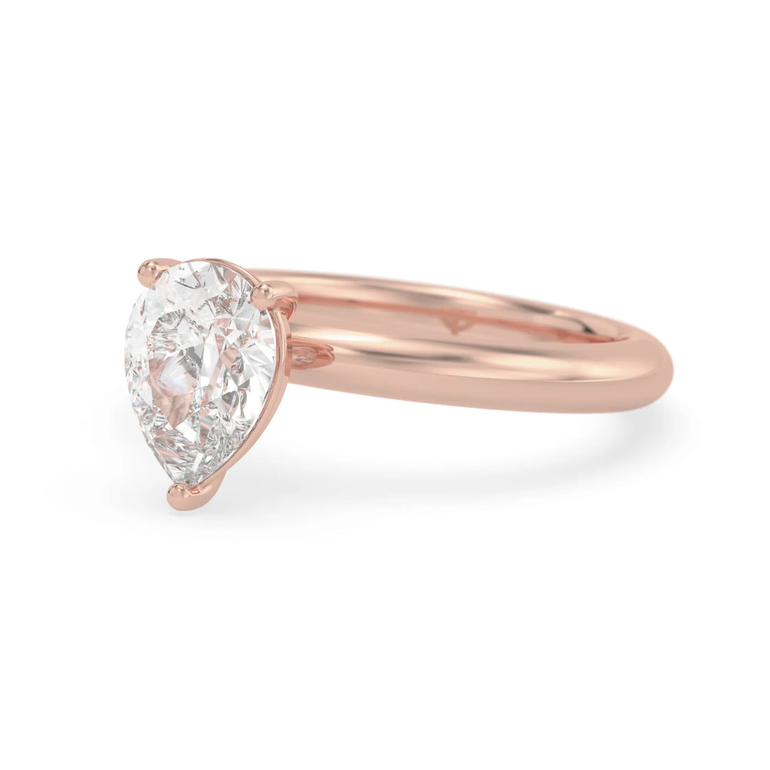 OctaPearl 2 ct Pear Lab Grown Diamond Solitaire Engagement Ring
