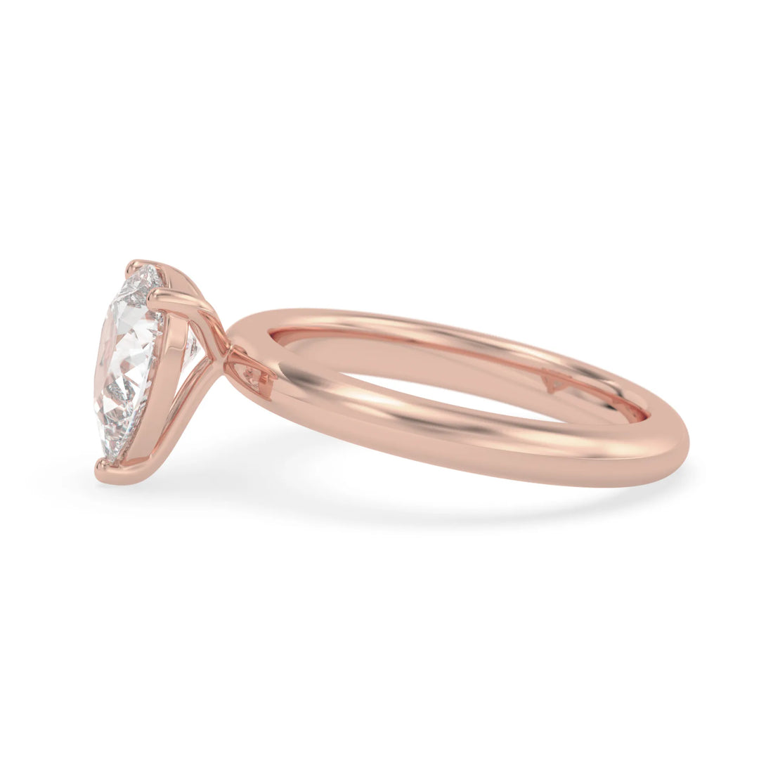 OctaPearl 2 ct Pear Lab Grown Diamond Solitaire Engagement Ring