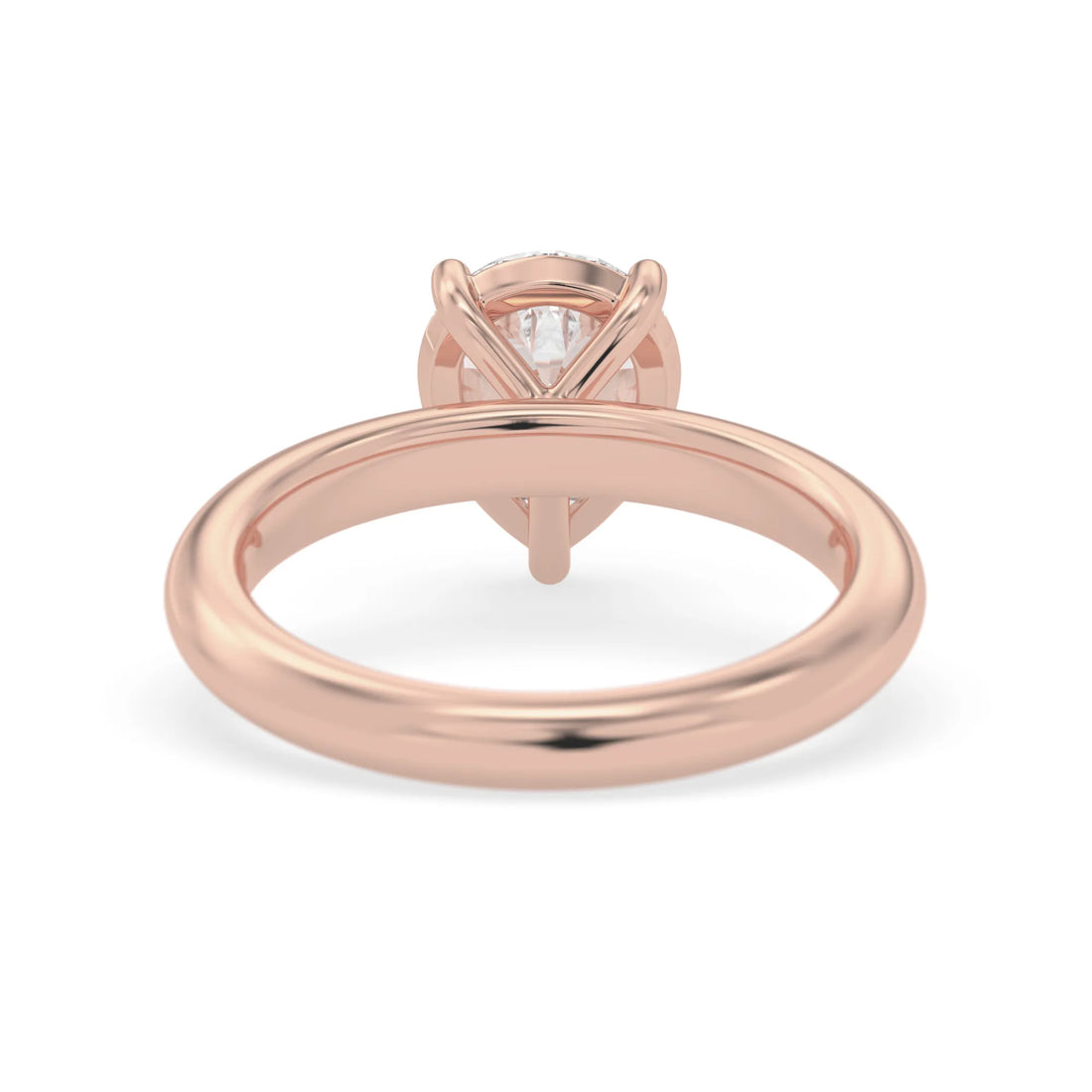 OctaPearl 2 ct Pear Lab Grown Diamond Solitaire Engagement Ring