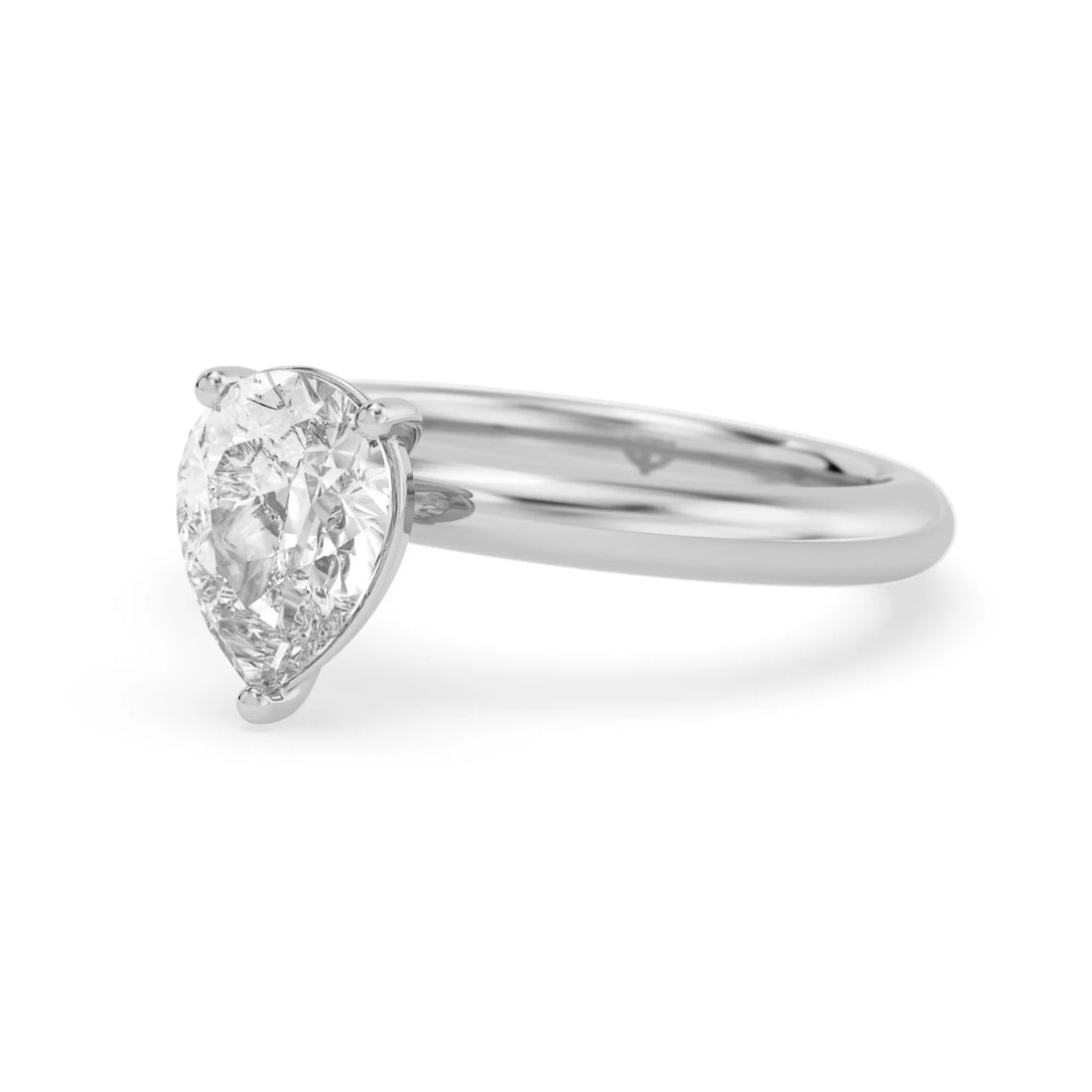 OctaPearl 2 ct Pear Lab Grown Diamond Solitaire Engagement Ring
