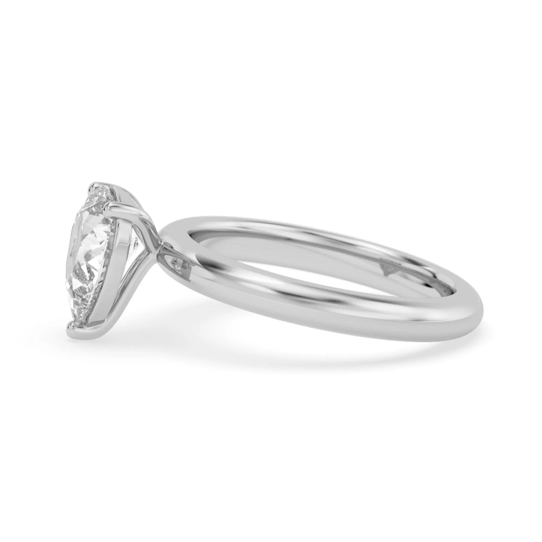 OctaPearl 2 ct Pear Lab Grown Diamond Solitaire Engagement Ring