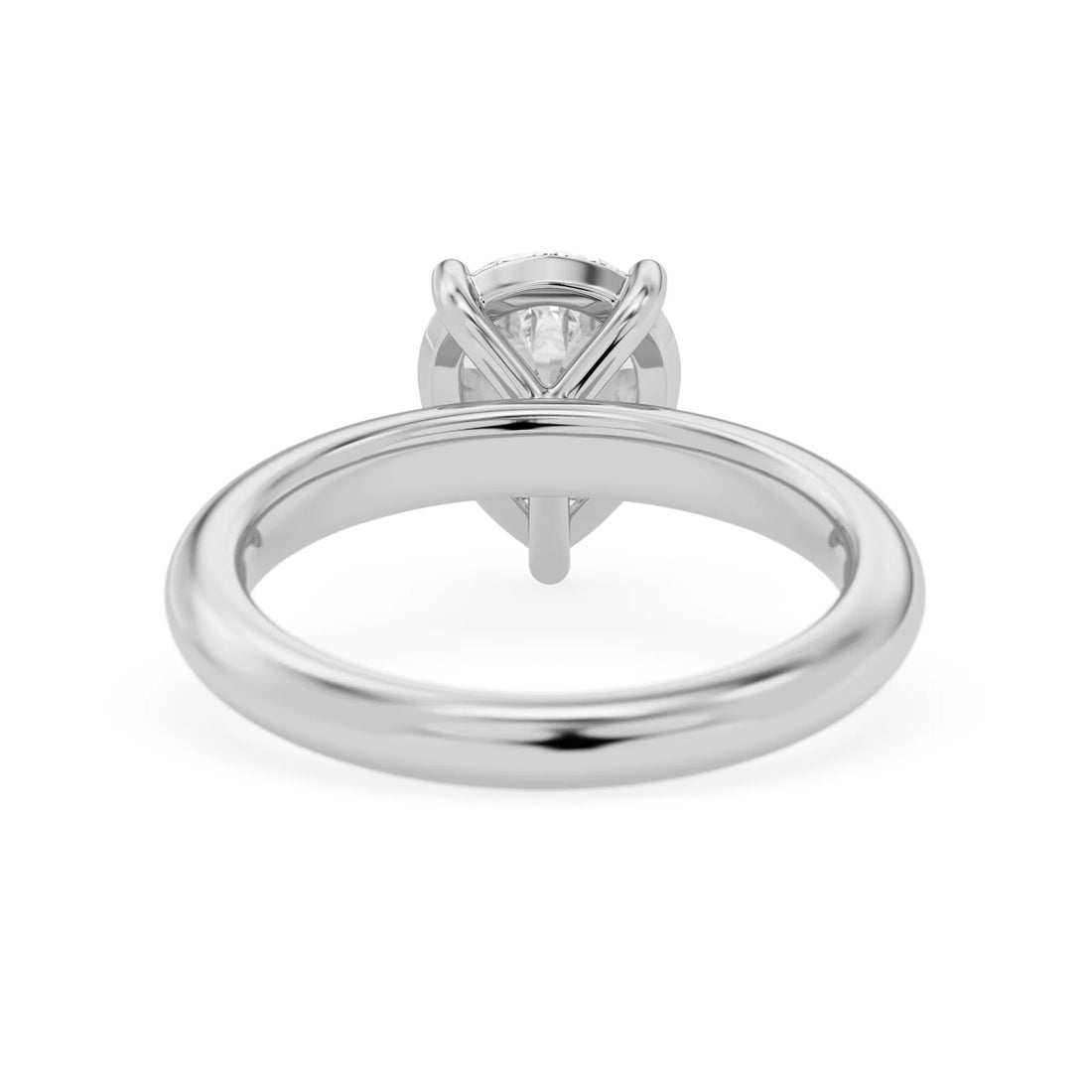 OctaPearl 2 ct Pear Lab Grown Diamond Solitaire Engagement Ring