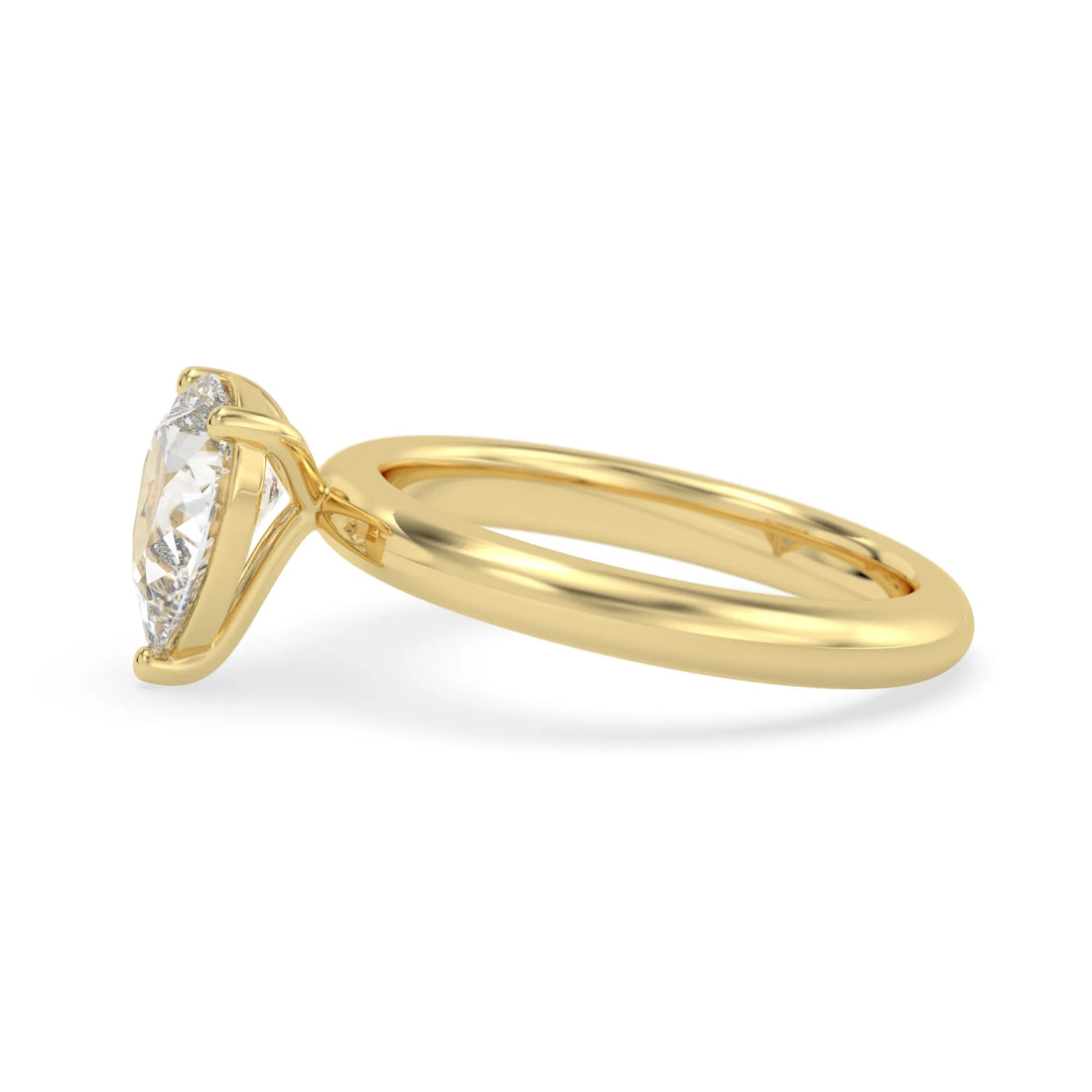 OctaPearl 2 ct Pear Lab Grown Diamond Solitaire Engagement Ring