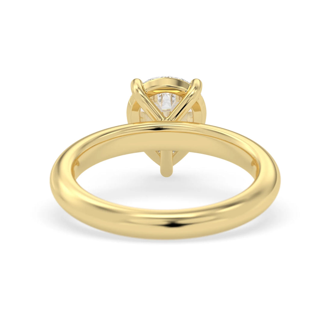 OctaPearl 2 ct Pear Lab Grown Diamond Solitaire Engagement Ring