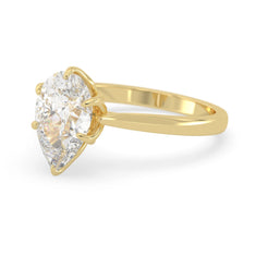 OctaPearl 3 ct Pear Cut Solitaire Lab Grown Diamond Engagement Ring - alternate view