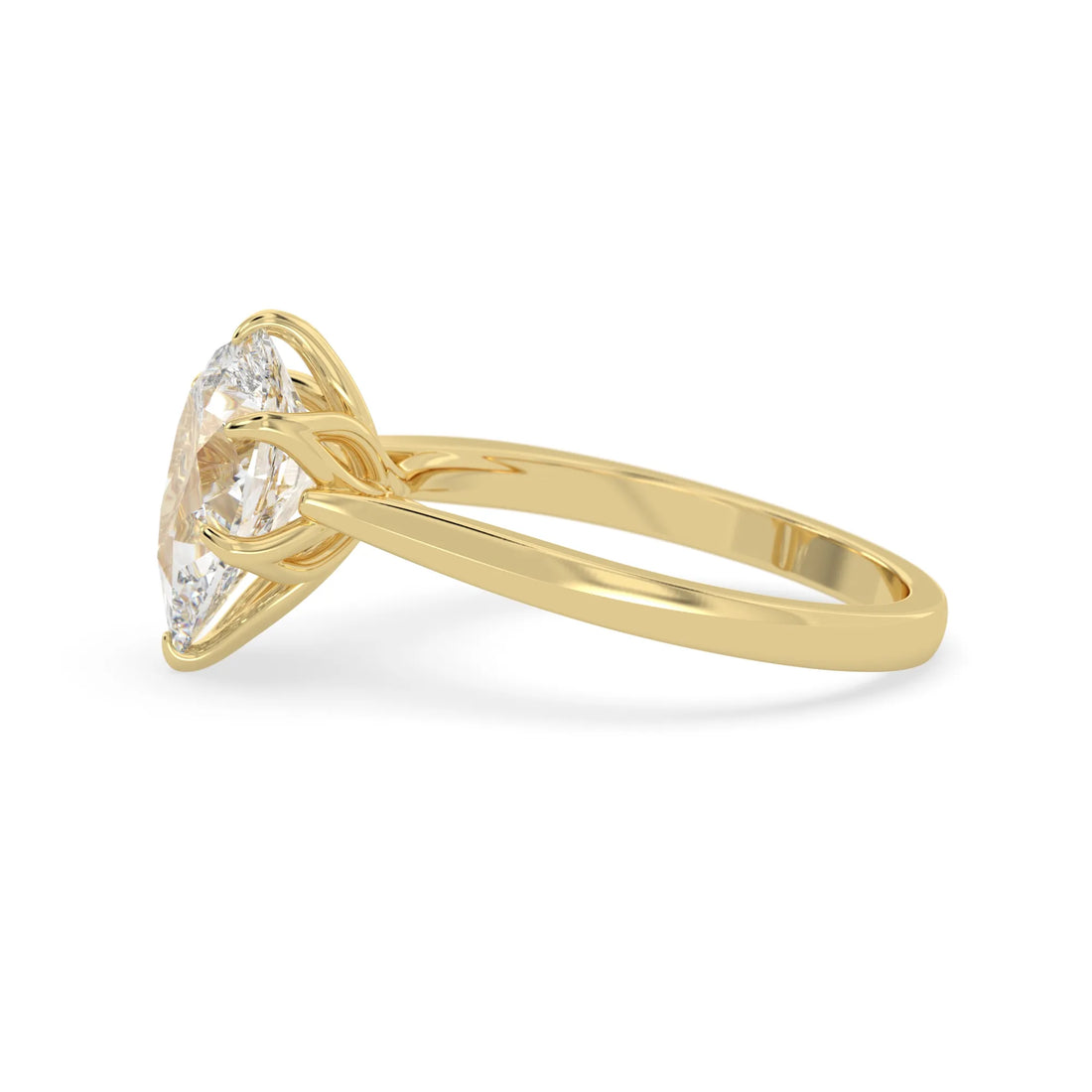 OctaPearl 3 ct Pear Cut Solitaire Lab Grown Diamond Engagement Ring