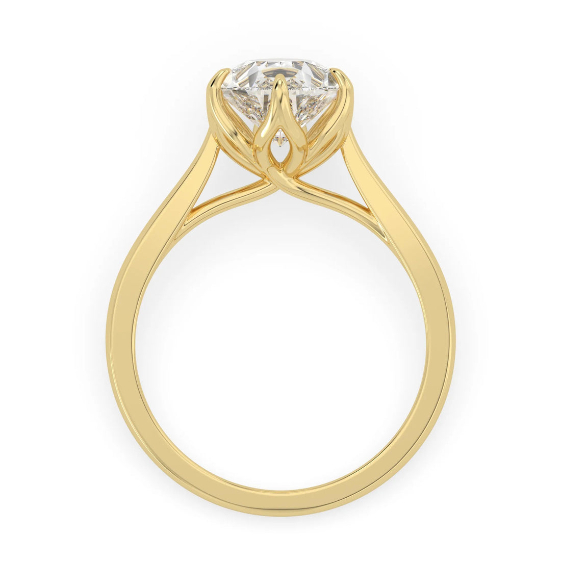 OctaPearl 3 ct Pear Cut Solitaire Lab Grown Diamond Engagement Ring