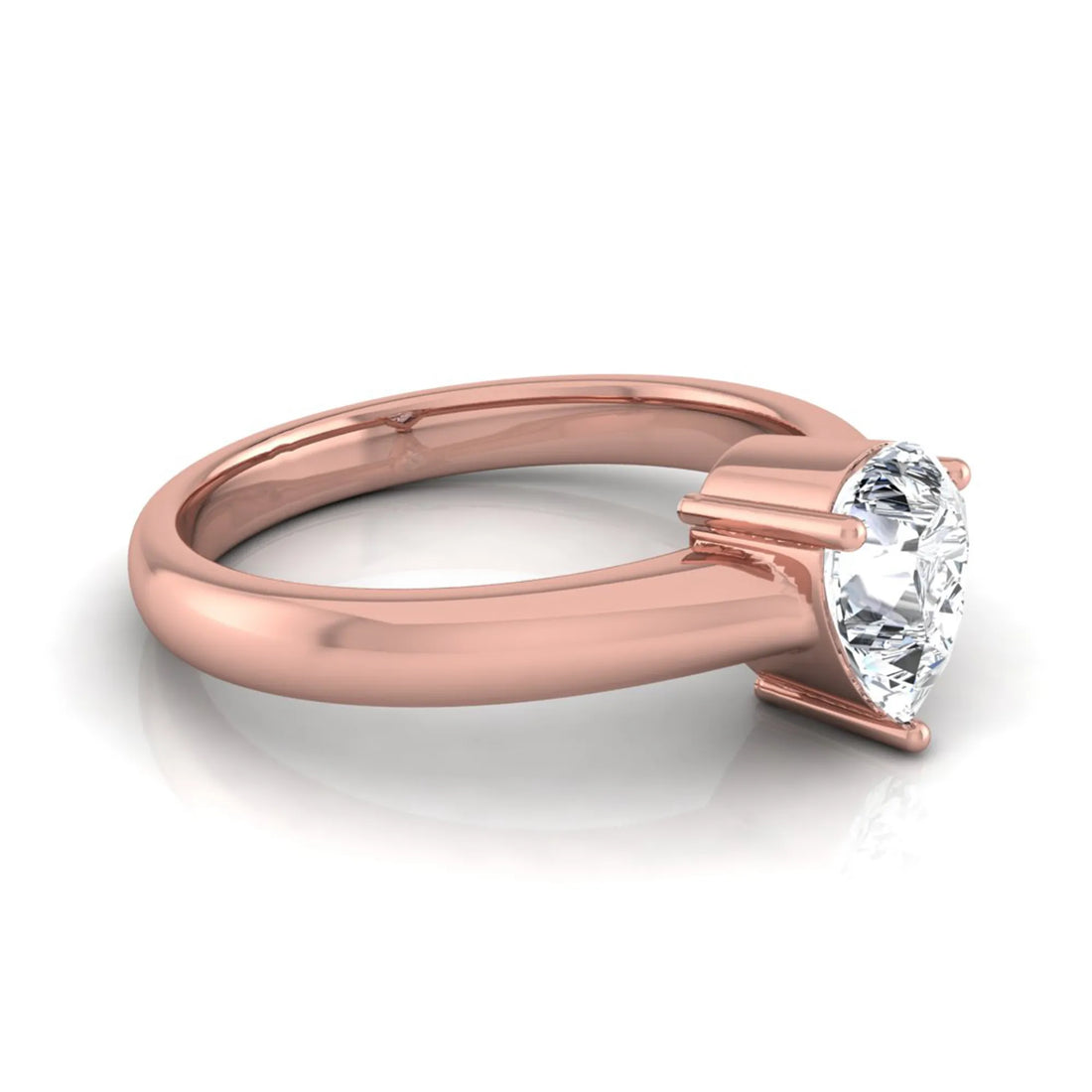 OctaPearl Pear Cut Solitaire Lab Grown Diamond Engagement Ring