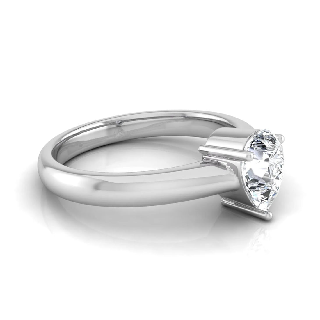 OctaPearl Pear Cut Solitaire Lab Grown Diamond Engagement Ring