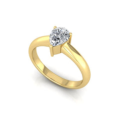 OctaPearl Pear Cut Solitaire Lab Grown Diamond Engagement Ring - alternate view