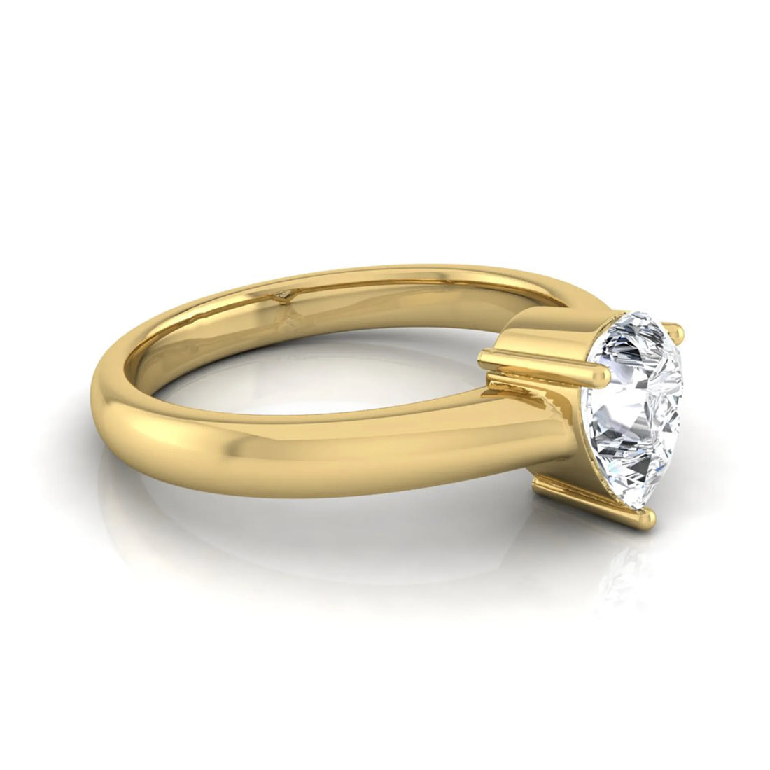 OctaPearl Pear Cut Solitaire Lab Grown Diamond Engagement Ring