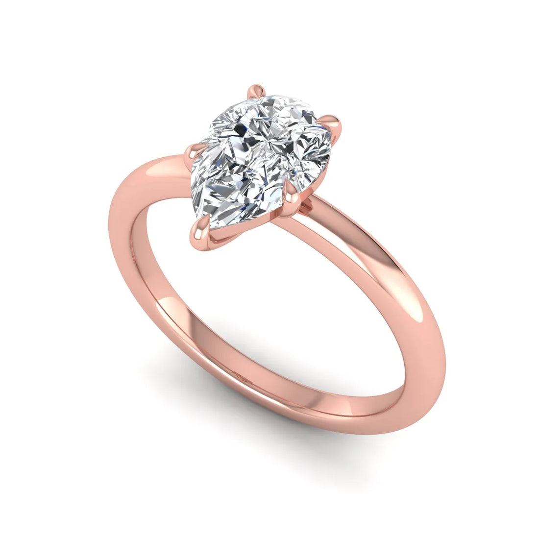 OctaPearl 1.5 ct Pear Solitaire Lab Grown Diamond Engagement Ring