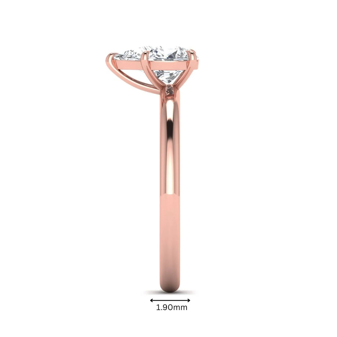 OctaPearl 1.5 ct Pear Solitaire Lab Grown Diamond Engagement Ring