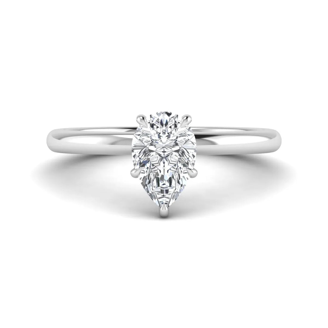 OctaPearl 1.5 ct Pear Solitaire Lab Grown Diamond Engagement Ring