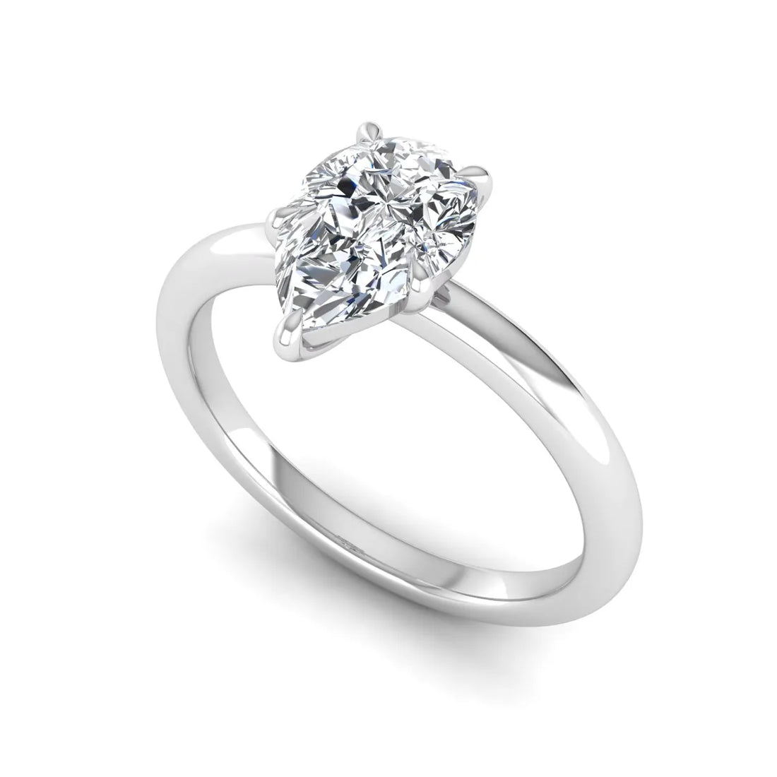 OctaPearl 1.5 ct Pear Solitaire Lab Grown Diamond Engagement Ring