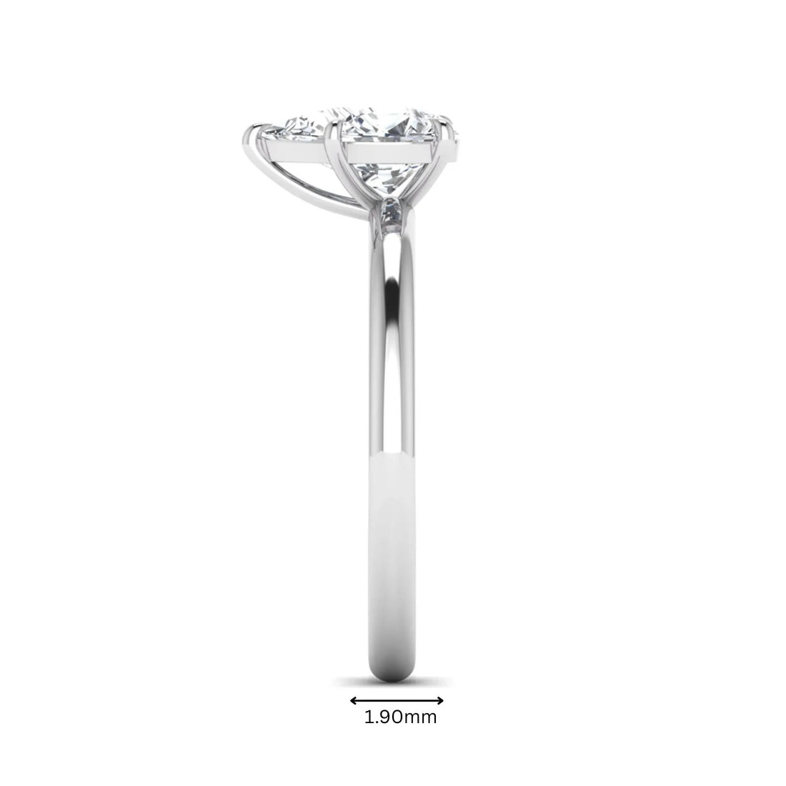 OctaPearl 1.5 ct Pear Solitaire Lab Grown Diamond Engagement Ring
