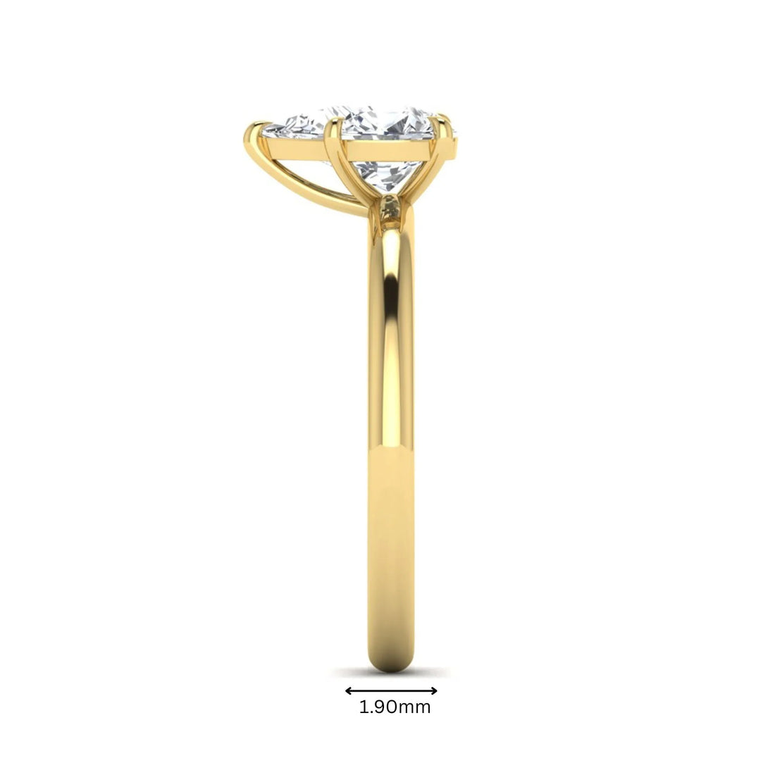 OctaPearl 1.5 ct Pear Solitaire Lab Grown Diamond Engagement Ring
