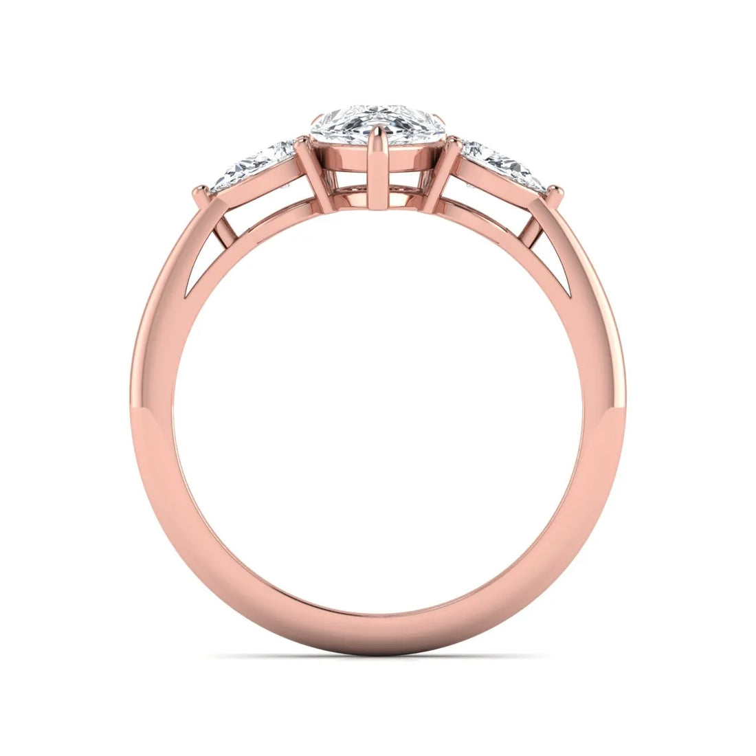 OctaPearl 1.5 ct Pear Three Stone Lab Grown Diamond Engagement Ring