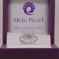 Sunburst Moissanite Statement Ring for Women