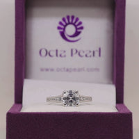 Asscher Cut CZ Solitaire Engagement Ring – Minimal Elegant Ring