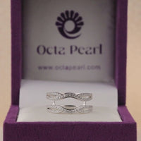 Round Moissanite Diamond Enhancer Guard Wedding Band – Stackable Ring for Women