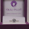 Hidden Halo solitaire accent  diamond ring